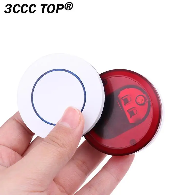 DC6V 433Mhz Wireless Remote Control 1 Button Round Remote Control SOS 101 Switch Feel Free To Paste EV1527 Chip Learning Type