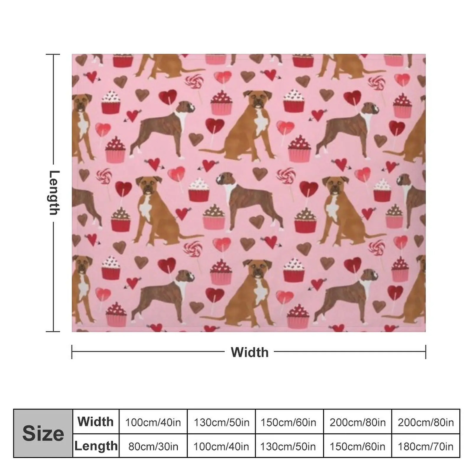 BOXER VALENTINE'S DAY Throw Blanket Bed covers Personalized Gift Furrys Thermal Blankets