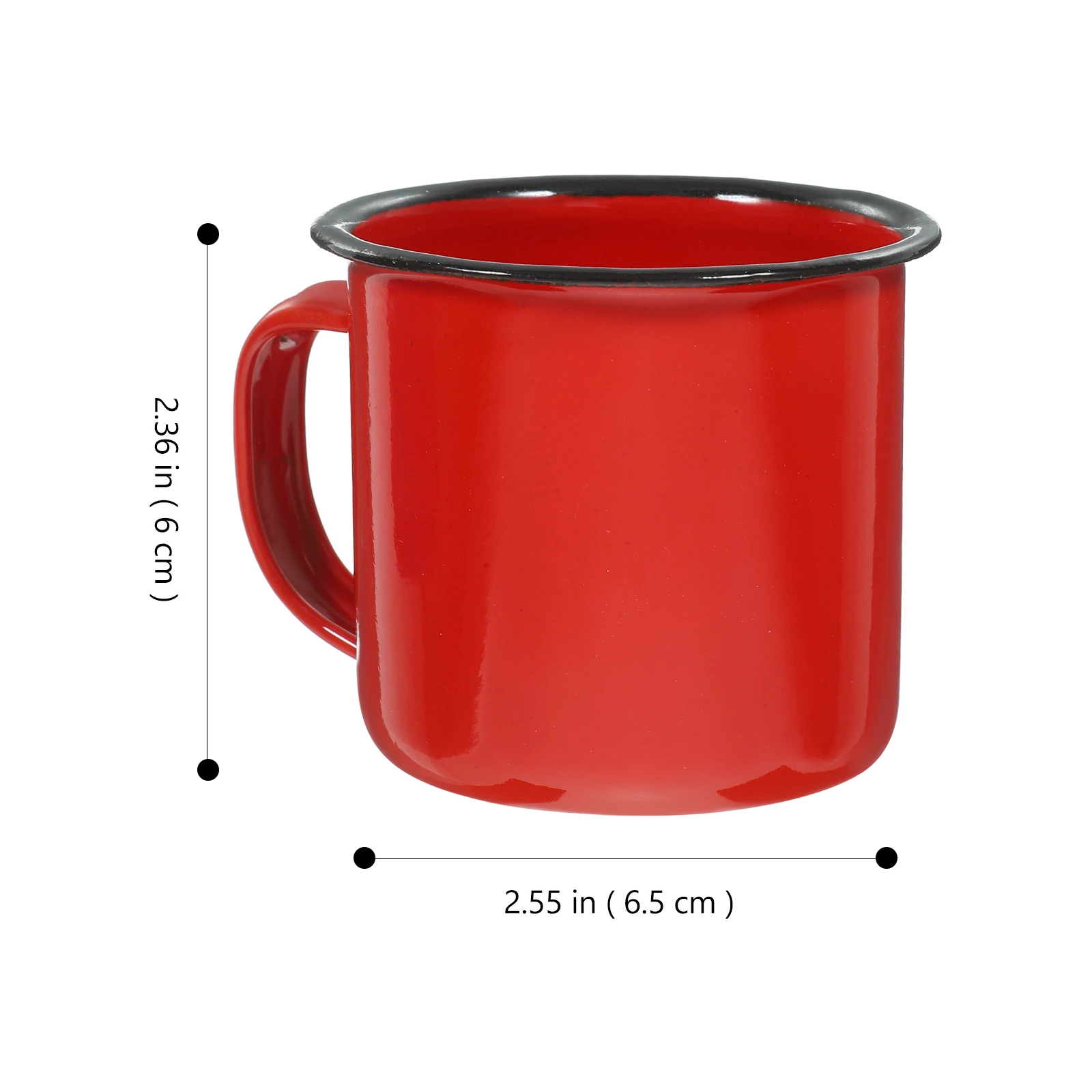 4Pcs  Household Water Cups Enamel Juice Mugs Sturdy Trustworthy Design Not Easy to Damage Rust Long-term Use Home Accessory