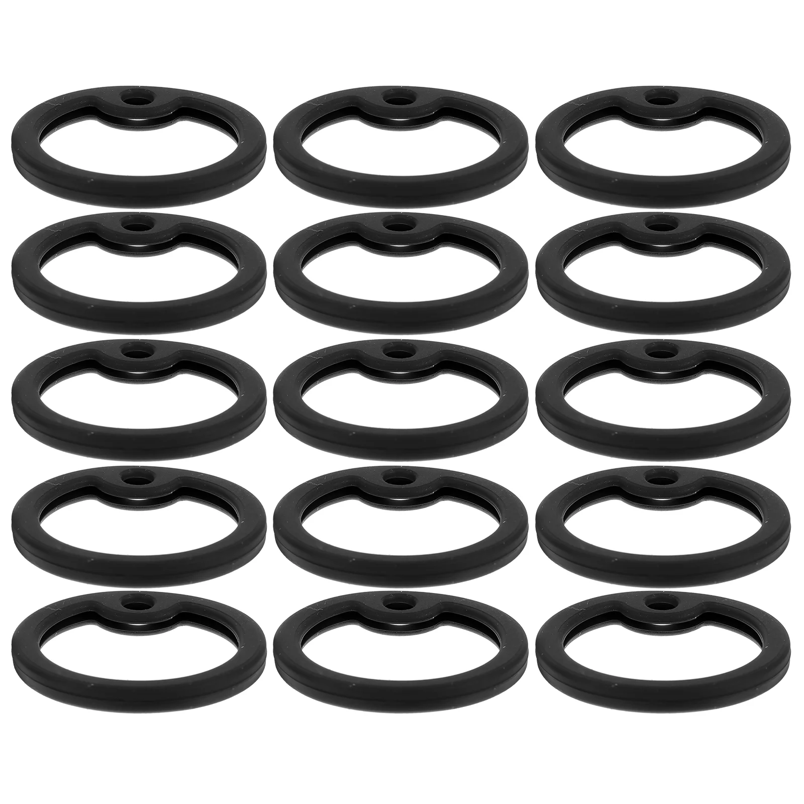 15pcs Professional Dog ID Tag Silencers Silicone Useful Mute Circle for Pet Dog Cat (Black) Pet Tag Silencers