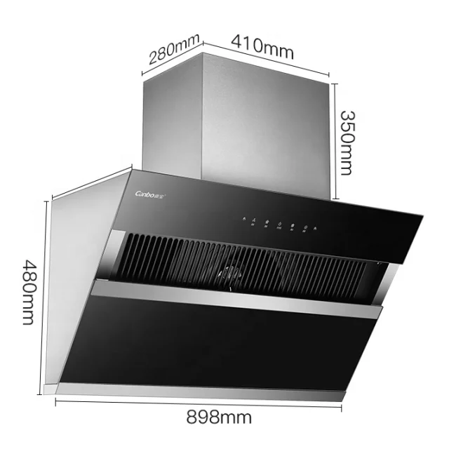 Restaurant Kitchen Wall Mounted Smart Control Chimney Range Hood