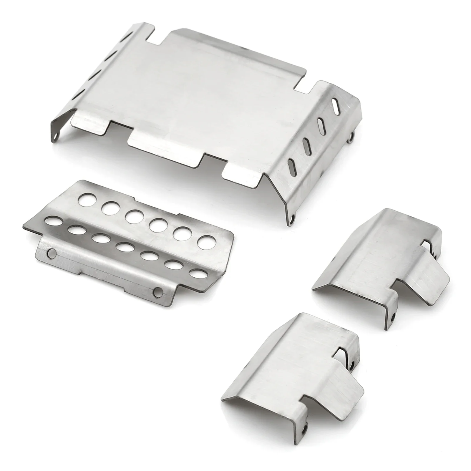 Steel Chassis Armor Skid Plate, 1/10 Scale Underbody Protection for FMS FCX10 K5 RC Crawler Upgrade Parts