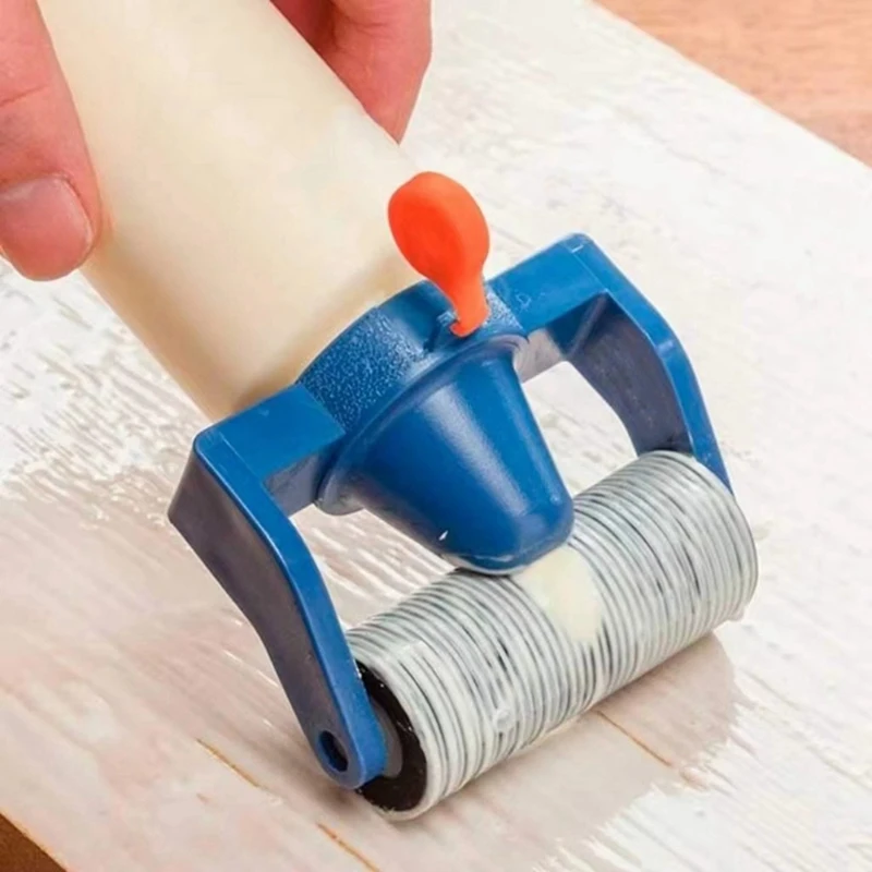 Glue Applicator Roller Dispenser Storage Bottle DIY Craft Wall Treatment Wood Grain Texture Paint Roller Home Tool