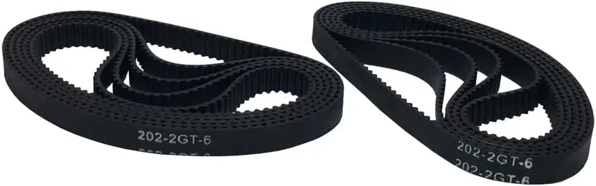 2GT Rubber Timing Belt L=202mm W=6mm 101 Teeth in Closed Loop 202-2GT-6 Machine Drive Belt Pack of 10pcs