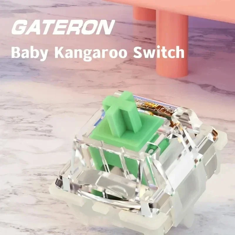 Gateron Kangarooメカニカルキーボード触覚スイッチ、ホットスワップ可能なメカニカルスイッチ、5ピン、59g