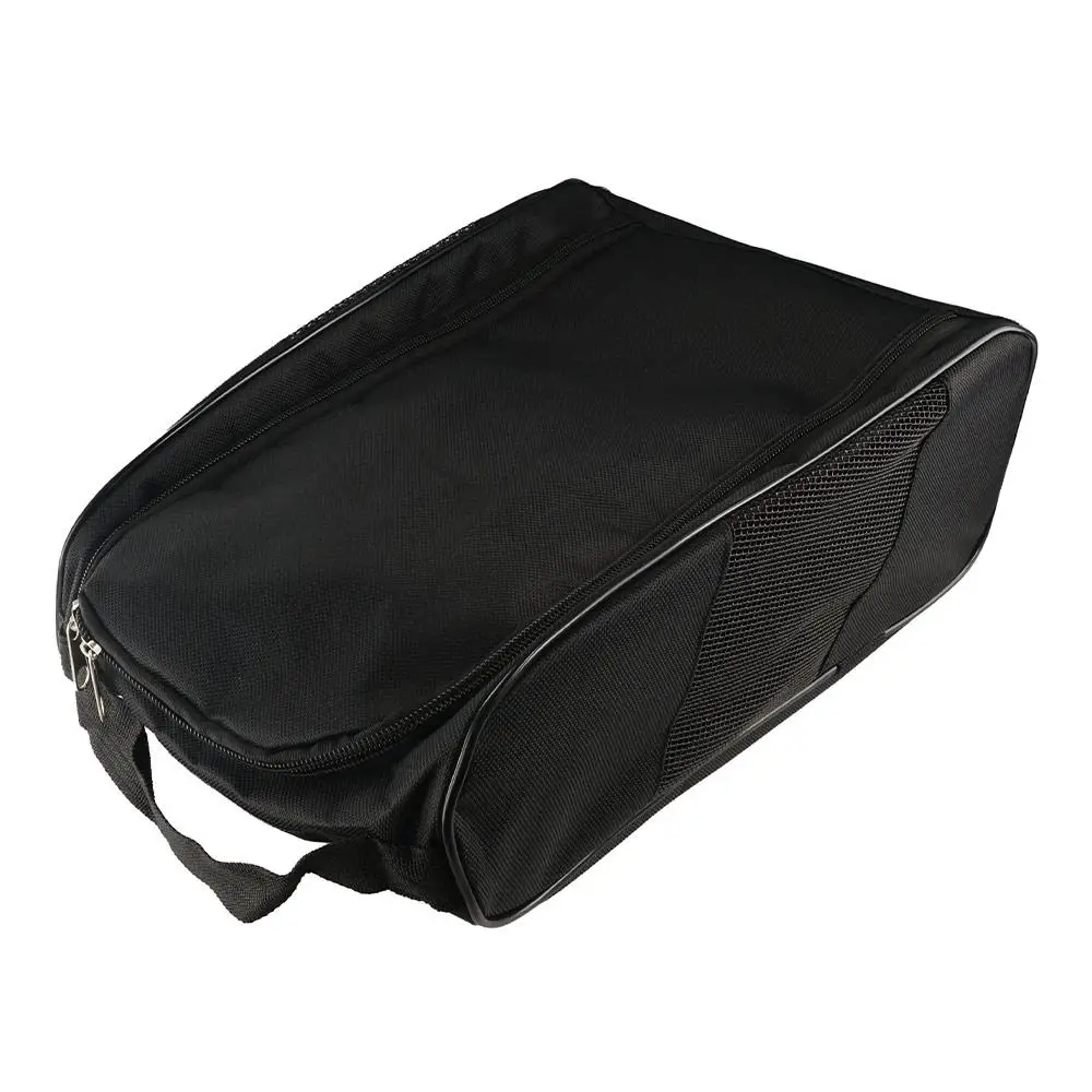 

Portable Oxford Cloth Football Boot Bag Hand-Held Breathable Golf Shoe Bag Dustproof with Zipper Golf Handbag Men