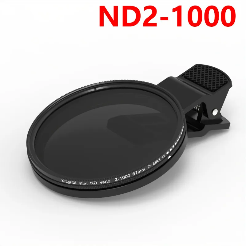 Filtr neutralny ND2-1000 ND1000 do aparatu fotograficznego, obiektyw do telefonu iPhone