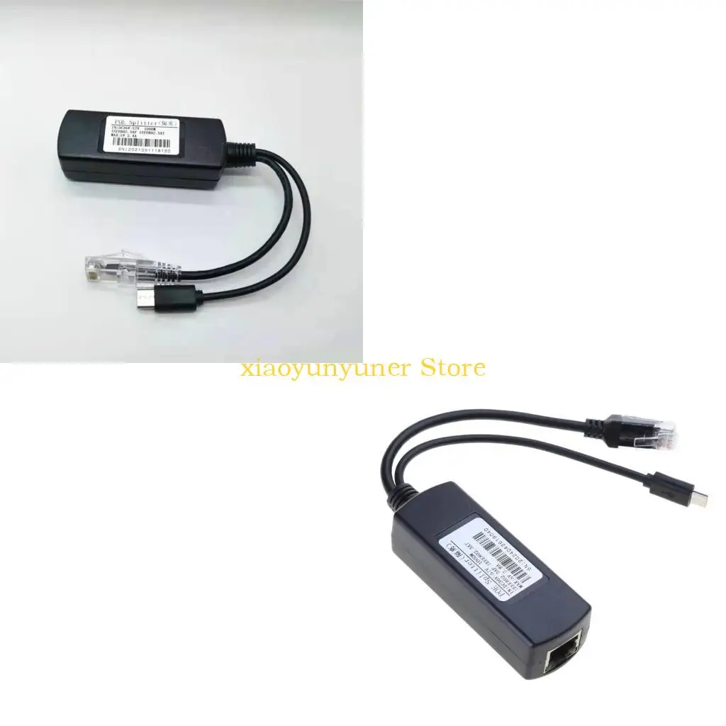 

P9JB Прочный разветвитель PoE 1000 м, адаптер питания через Ethernet для камеры безопасности Type-C/DCPlug/разветвитель Micro