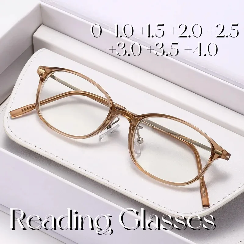 

Retro Fashion Small Round Frame Anti Blue Light Reading Glasses PC High-definition Ultra Light Small Frame Presbyopia Glasses