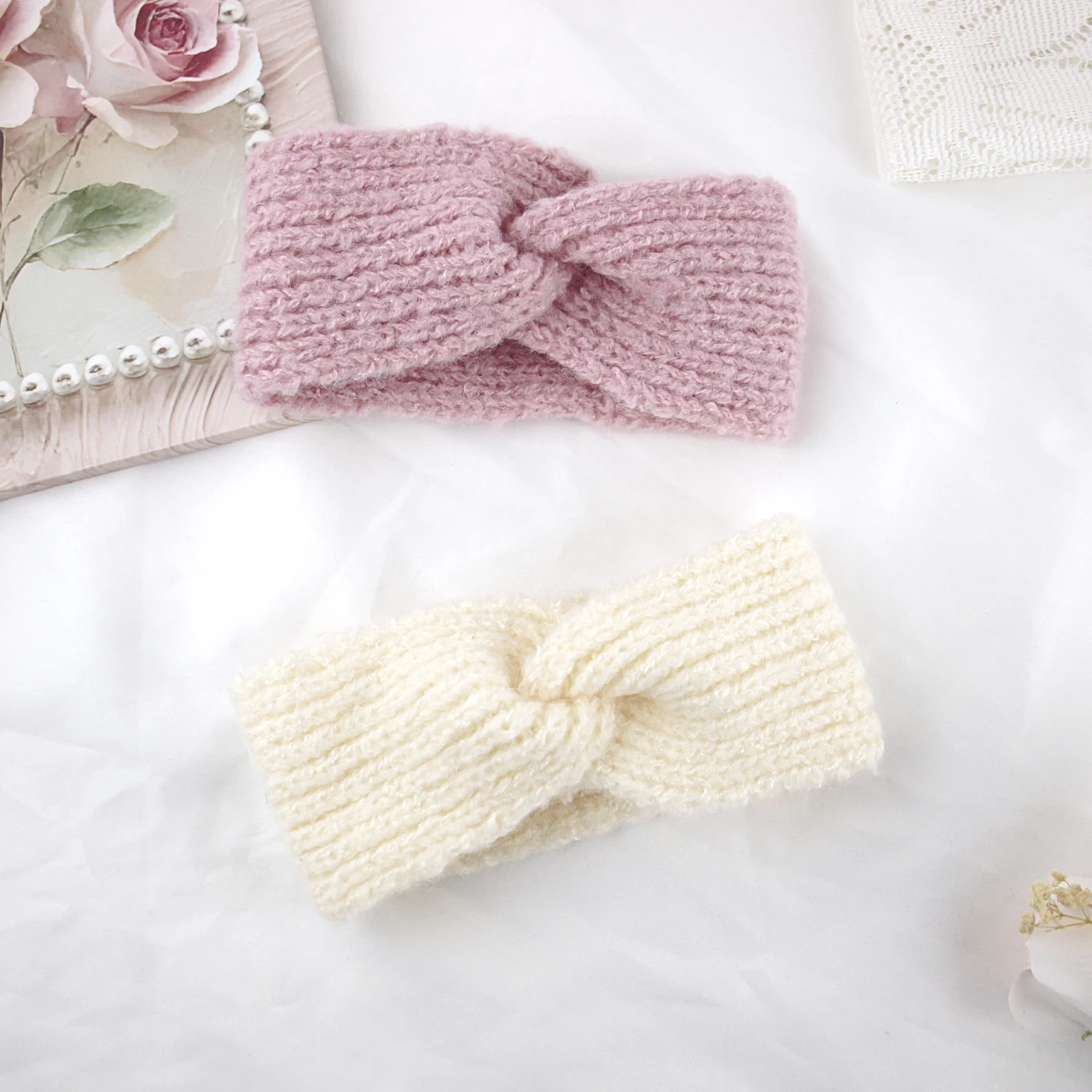 

Wool Knitted Newborn soft Turban baby Girls knit Headwrap Newborn Crochet Warm Bandeau Kids Knit Headbands Children Headband