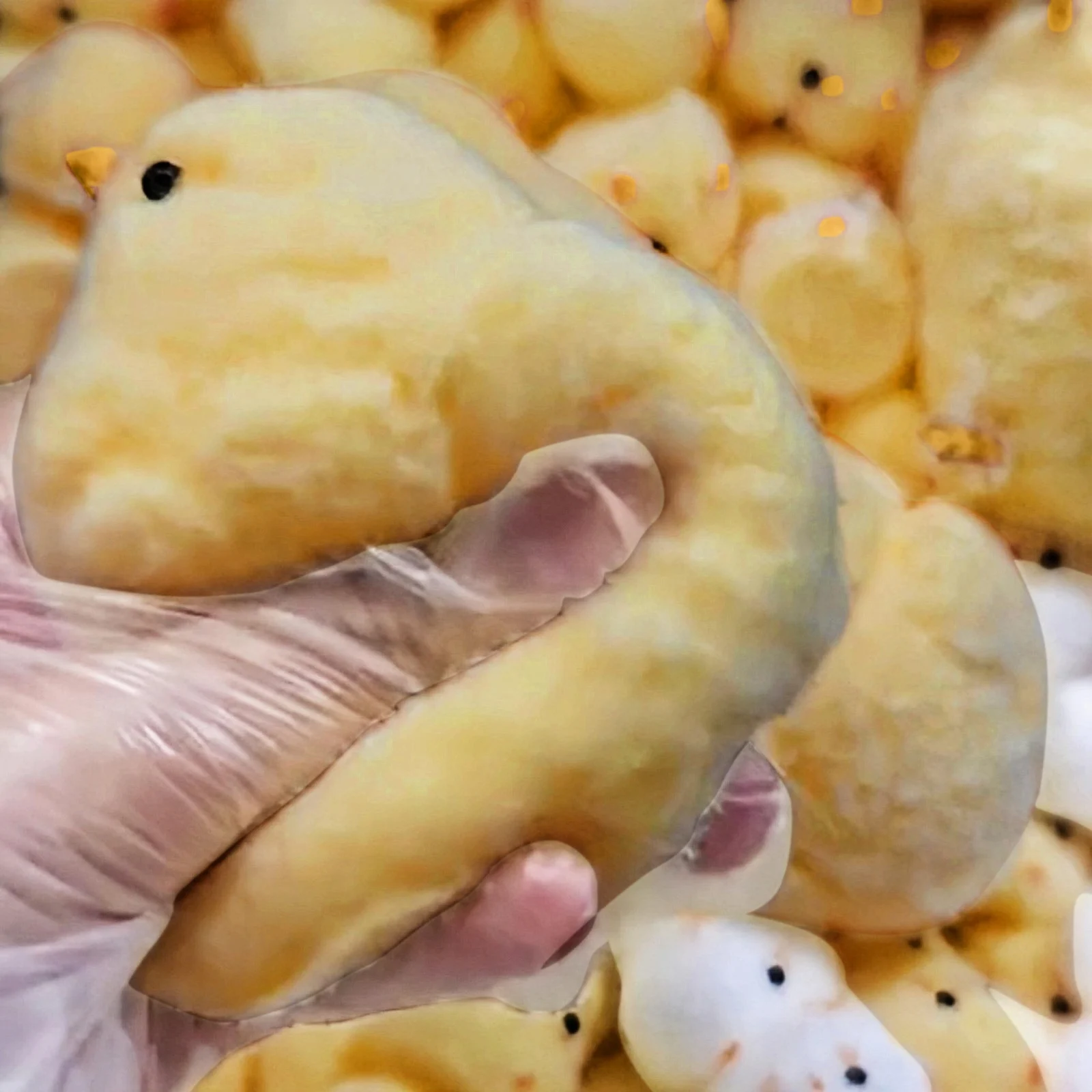 Juguete de Peluche de Gallina Grande Amarilla Hecha a Mano, de Silicona Blanda, para Apretar, Lindos Pollitos, Regalo de Gallina de Peluche, Juguete Blandito de Pollito