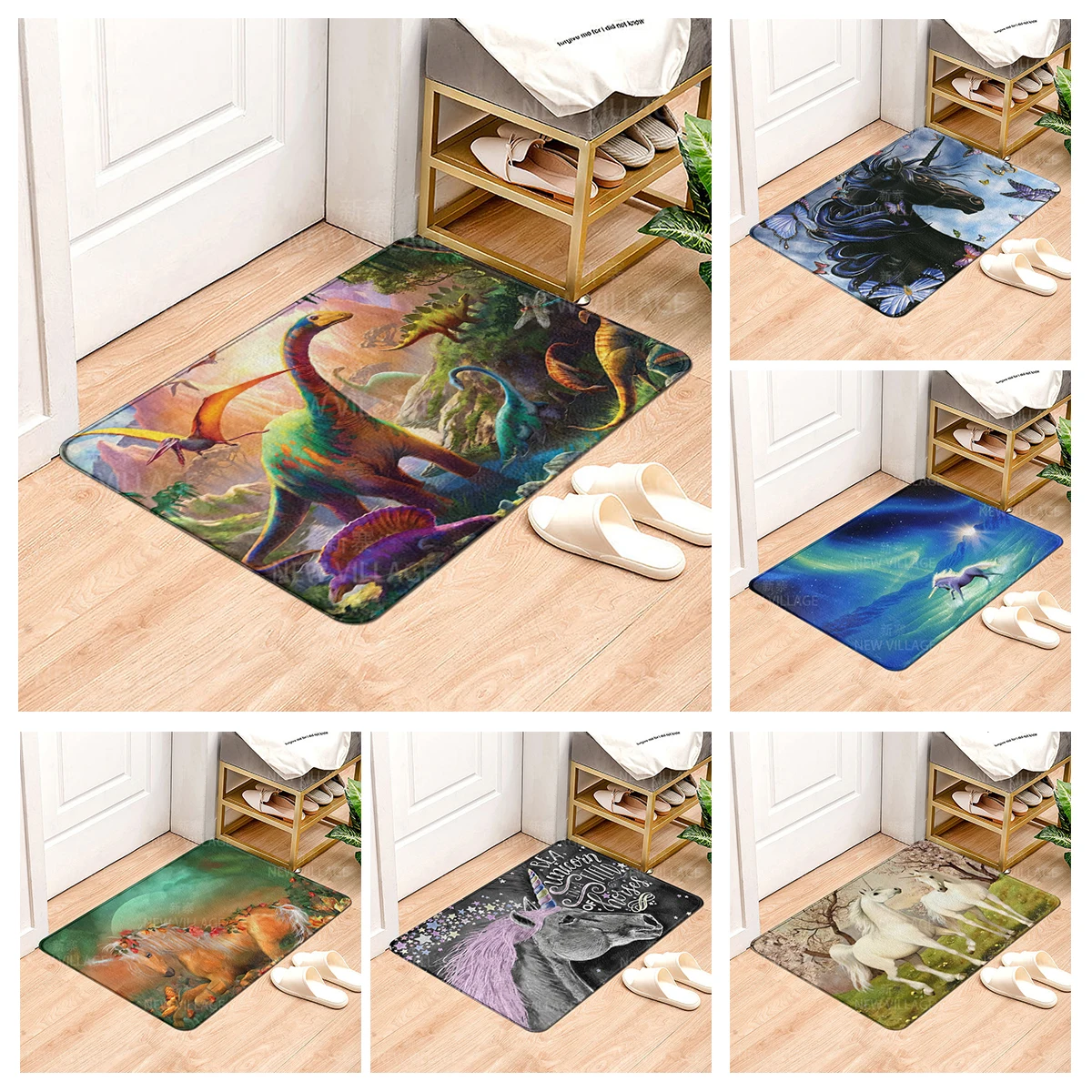 House entrance carpet Home Colorful animals doormat  Room Bath mat Foot mat bathroom non-slip mat Kitchen water absorption mat