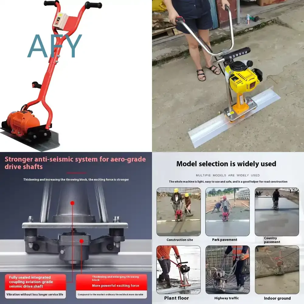 Power Drive Hand Push Vibration Concrete Leveling Ruler for Lithium Battery Vibrator Iron Plate for Construction Tools