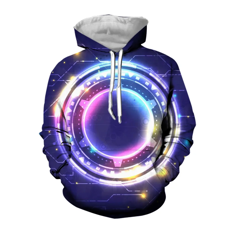 New Futuristic 3D Print Hoodies Men Women Cyberpunk Oversized Hoodie Pullovers Hooded Sweatshirts Tracksuits Coats Kids Clothing