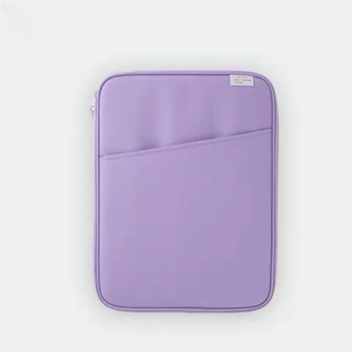 Minimalist 11-Inch Flat-Lined Bag with Multiple Pockets—Solid Color, Shock-Resistant, Student & Office Portable Document Case
