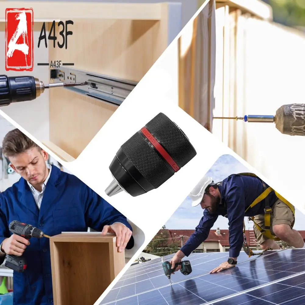 

A43F-Металлический сверлильный патрон Сверхмощный сверлильный патрон 2-13 мм Бесключевой сверлильный патрон Конвертер Самозатягивающийся сверлильный патрон Несколько Purpo