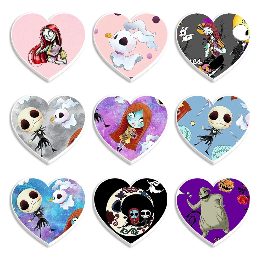 30 Pieces/lot Disney Halloween Tim Burton's Corpse Bride Flat Resin Planar Resin DIY Earrings Home Phone Case Bag Accessories