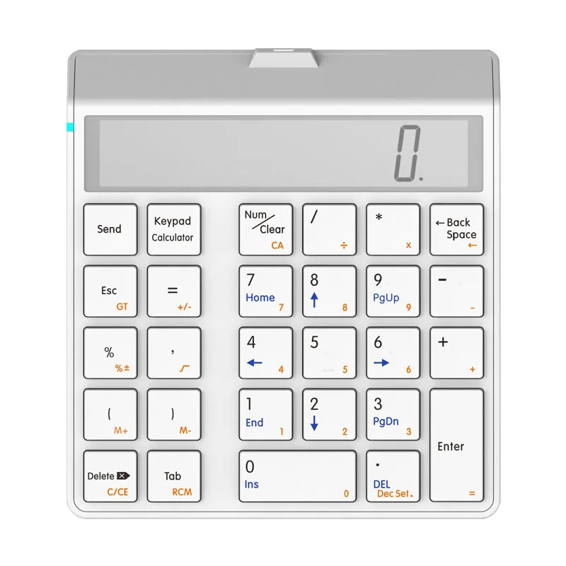 ワイヤレス電卓キーボード 12桁 LCD付き Bluetooth
