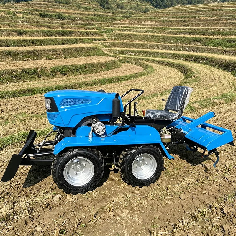 

Индивидуальная высокомощная четырехколесная плужная машина, колесный трактор 35 л.с., многофункциональный сельскохозяйственный роторный культиватор