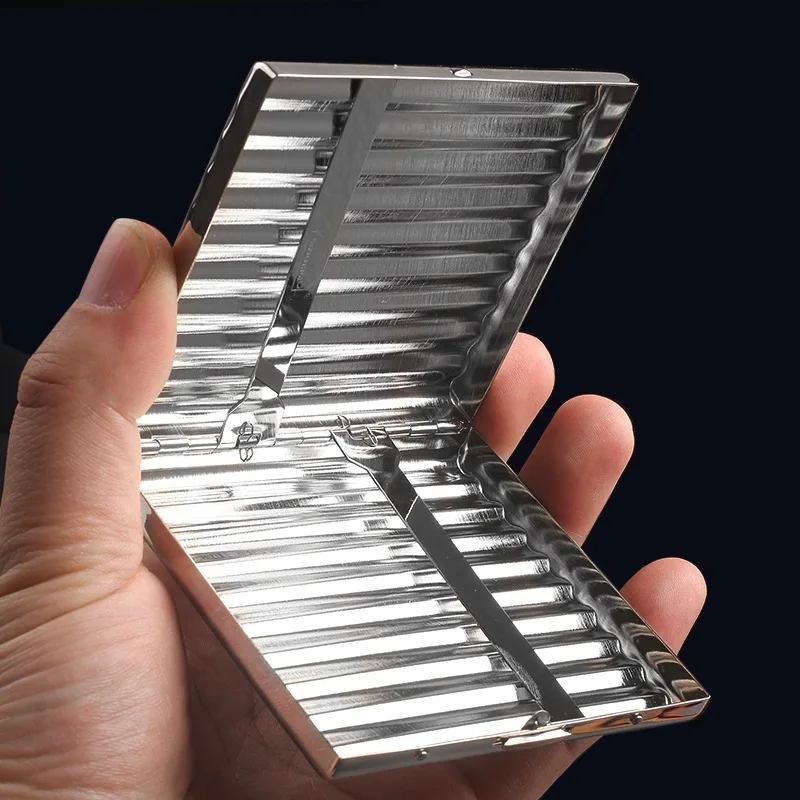 New Cigarette Box for Portable Brass Corrugated Card Slot Design As A Gift for Smokers