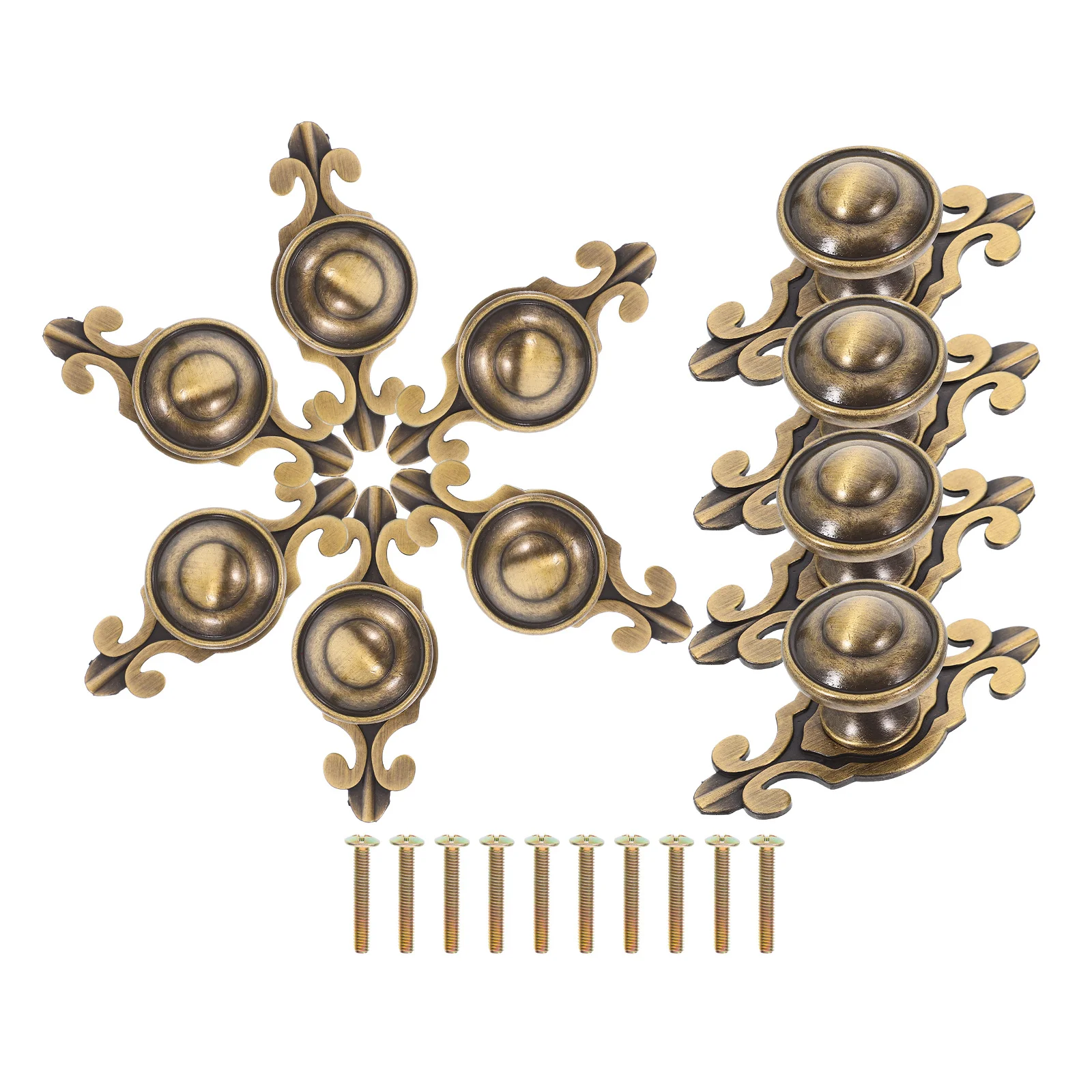 

10 pcs Bronze Drawer Knob Round Solid Cabinet Handle Replacement For Drawer Pulls Cabinet Knobs Vintage Door Knobs