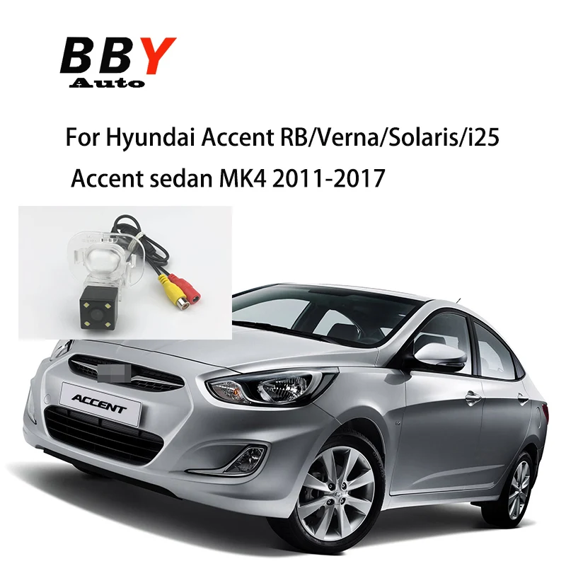 Car Camera For Hyundai Accent RB Verna Solaris i25 Accent sedan MK4 2011-2017 CCD Night Vision Vehical Backup  Rear view Camera