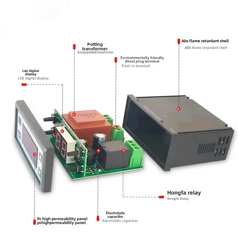 5 Buah STC-200 Pengendali Suhu Termostat Digital Pengendali Pemanas Pendingin Komputer Mikro AC220V