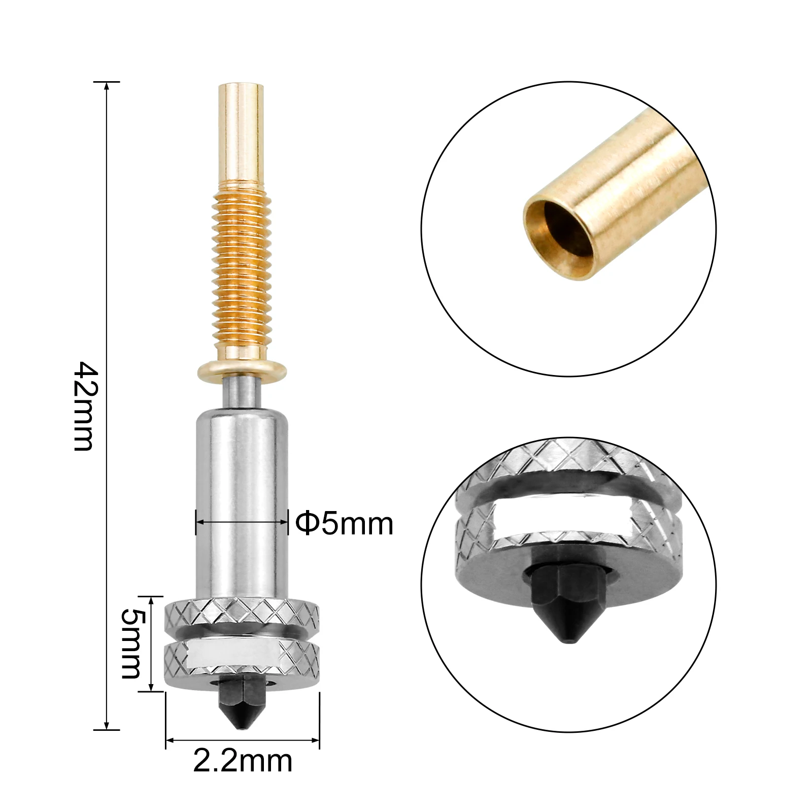 Für REVO Hotend Düse 0,2 0,4 0,6 0,8mm Verbesserte Hochdurchsatzdüsen aus gehärtetem Stahl 3D-Drucker-Teil Abnehmbar – Detail 6