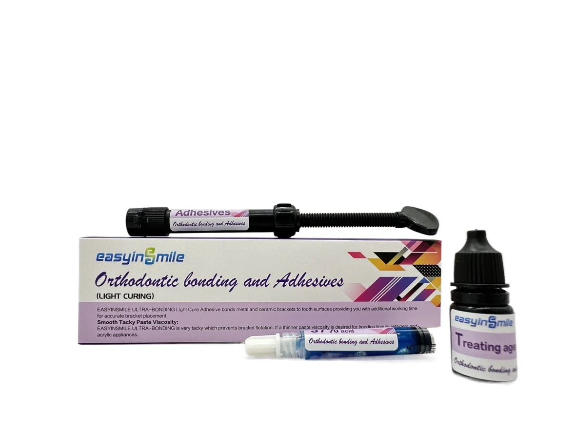Kit Adhésif Orthodontique Dentaire, Durcissant à la Lumière, Métal Céramique, Accessoires de Rêves Invisibles, Colle, Matériel de Dentiste