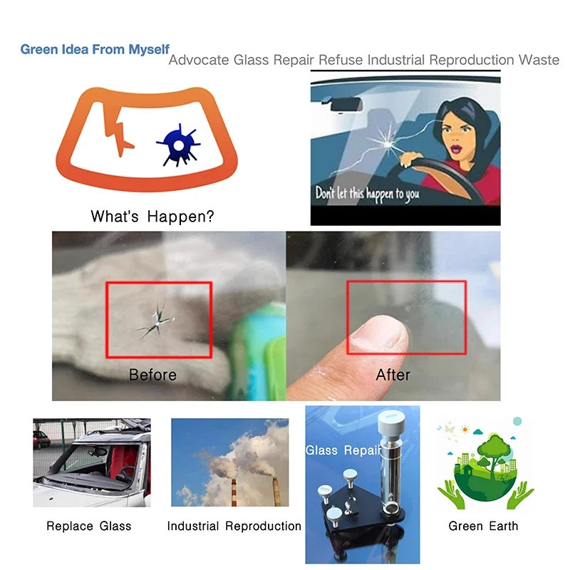 Glass Repair Drill Bit Set Crack Repair M3 Mini Steel Pump Stainless Steel acuum Pump Car Window/Home Glass Repair