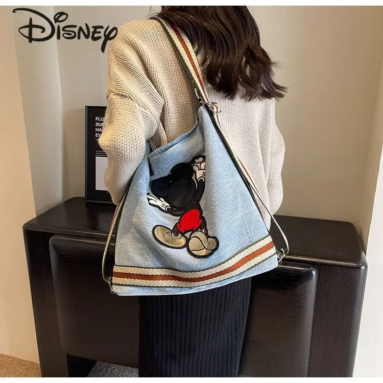 Disney Mickey New Women\'s Handbag Fashion High Quality Canvas Women\'s Crossbody Bag Versatile Large Capacity Women\'s Backpack