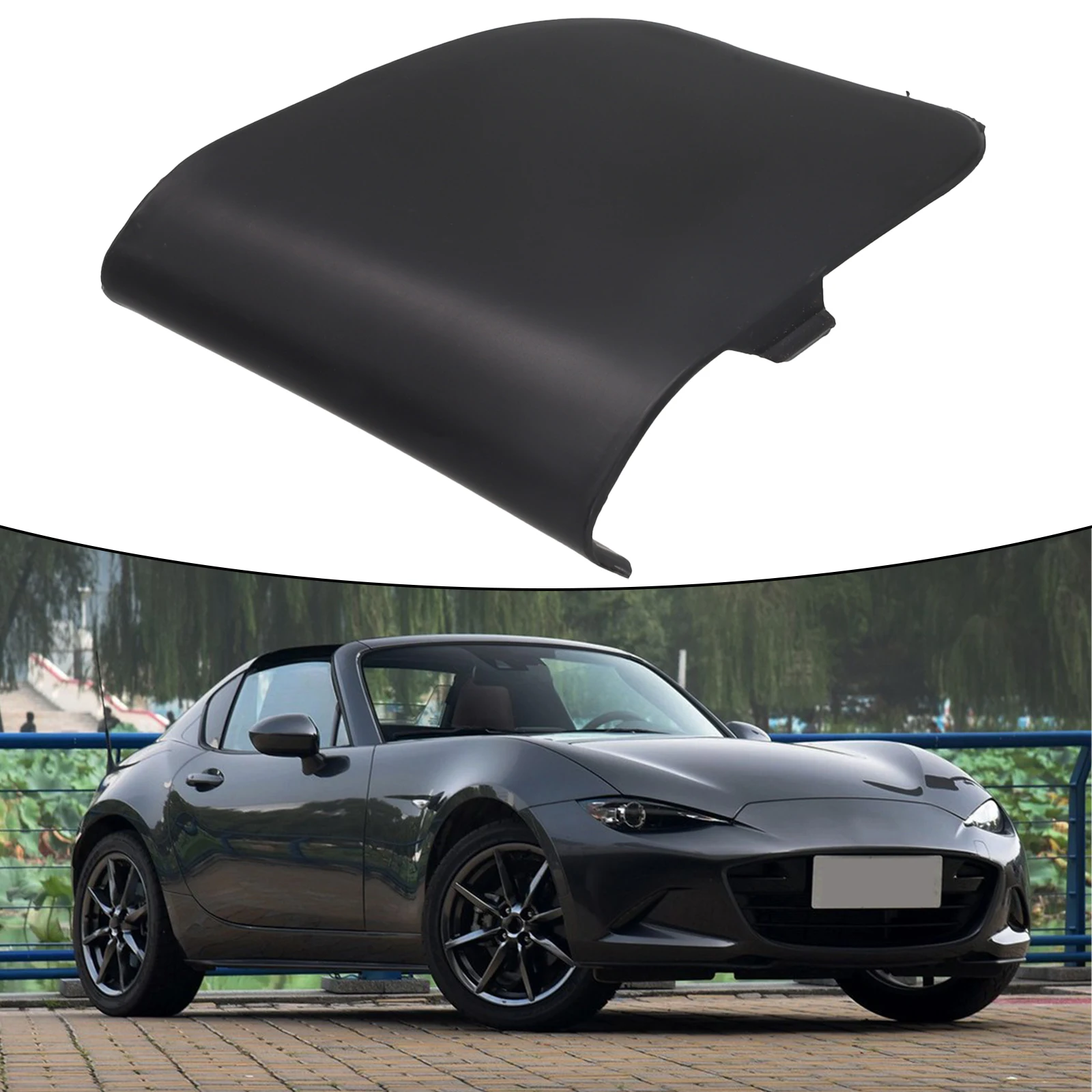 1 個フロントバンパー牽引フックアイカバー N243-50-A11-BB フロントトレーラーカバーマツダ MX-5 ミアータ 2016-2021 交換