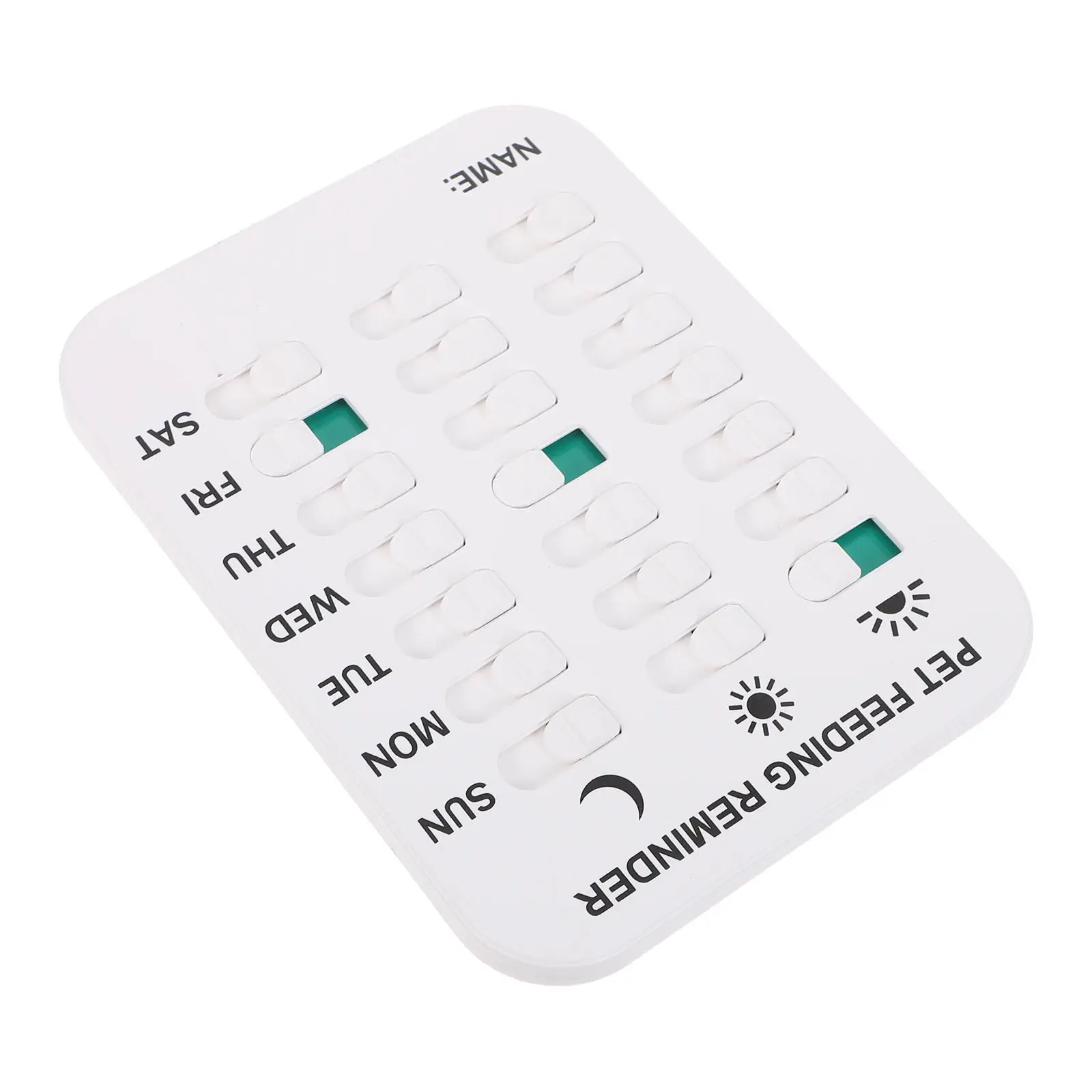 Magnetic Dog Feeding Reminder Slider Sign Daily Pet Fed Medication Tracker Chart Fridge Wall Pet Feeding Schedule Board