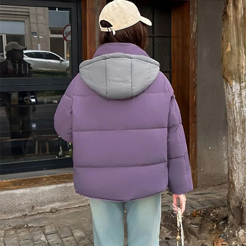 

Женское хлопковое пальто, новинка 2025, модная зимняя куртка-паркер, элитное красивое толстое корейское пальто, сохраняющее тепло, пальто с капюшоном