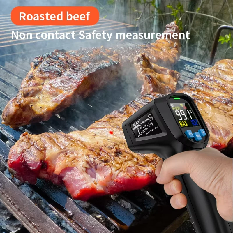 IR03B Digital Infrared Thermometer Laser termometro Pyrometer Gun Non-Contact Laser Temperature Meter gauge Tools -50~600℃