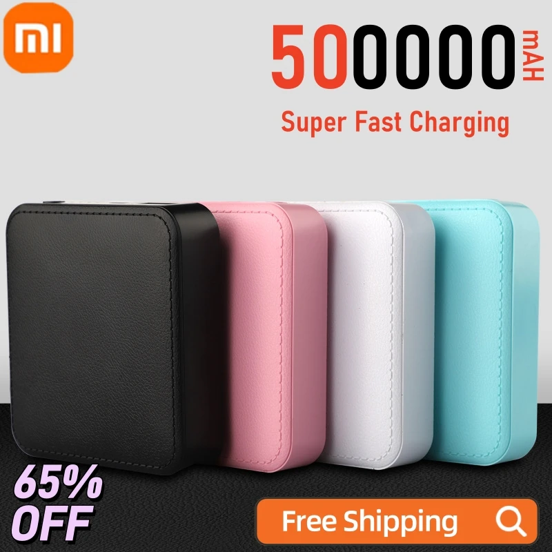 Xiaomi 50000 мАч Power Bank Высокая емкость Сверхбыстрая зарядка Powerbank Портативное зарядное устройство для iPhone Samsung Huawei