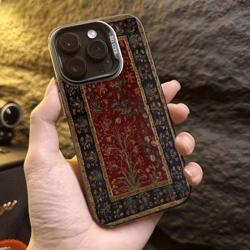 

Retro and beautiful floral phone case for iPhone 17 16 15 14 13 12 11 Pro/ Max/Plus shock-proof rear cover anti-fingerprint