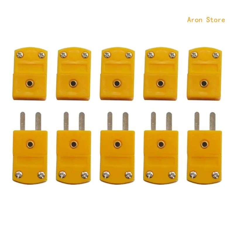 10pcs Mini K-Type Thermocouple Wire Connector Plug Miniature Socket Temperature Sensors Cable Connector Adapter Set H3CF