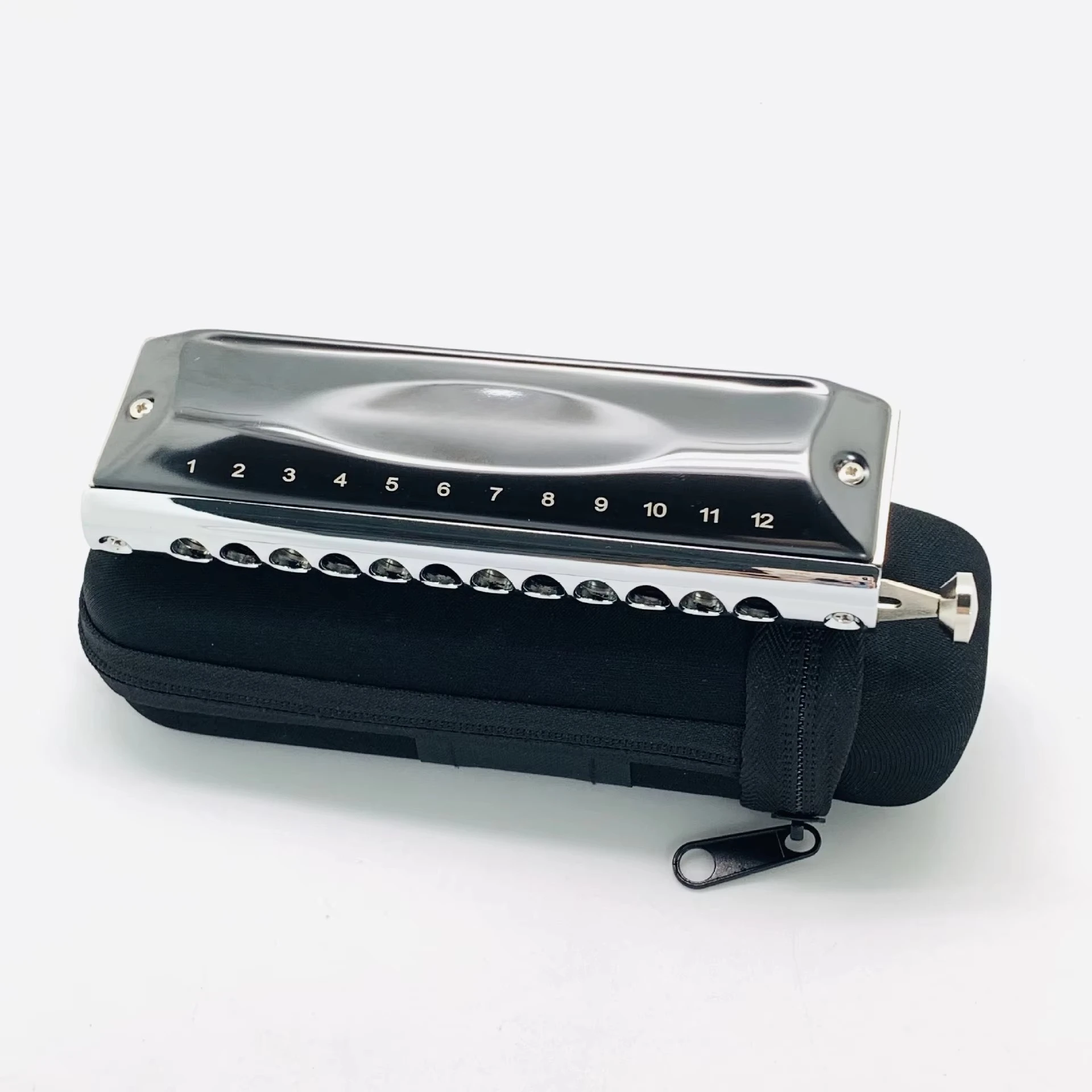 12-hole/T16-hole Chrome Plated Metal Chromatic Harmonica Genuine High-end Student Beginner's Playing