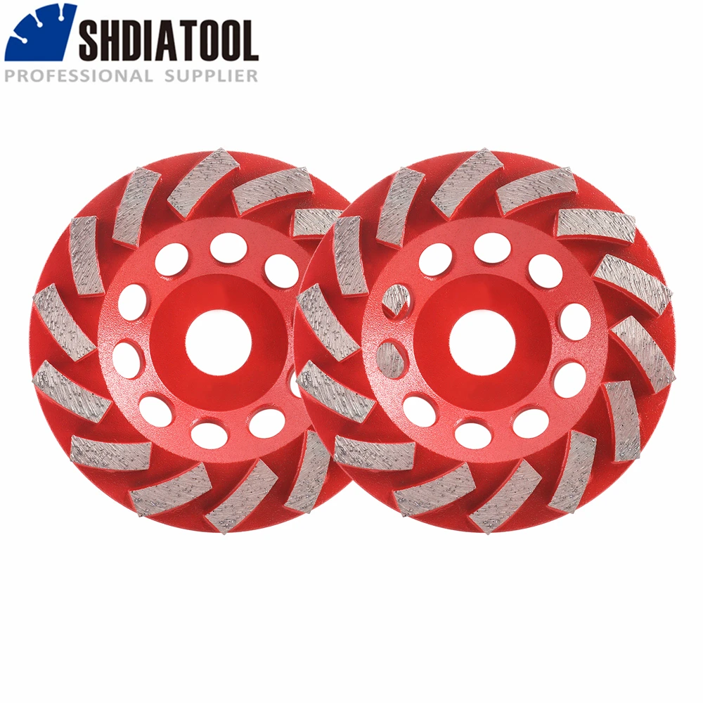 

SHDIATOOL 2pcs/Set Dia125mm Segmented Turbo Diamond Grinding Cup Wheel For Concrete Marble Masonry 5" Diamond Grinding Discs