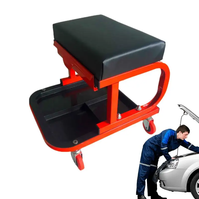 

Car Repairing Stool Multifunctional Garage Seat With Drawer Work Chair Auto Repair Special Repair Tool Storage Tray Auto