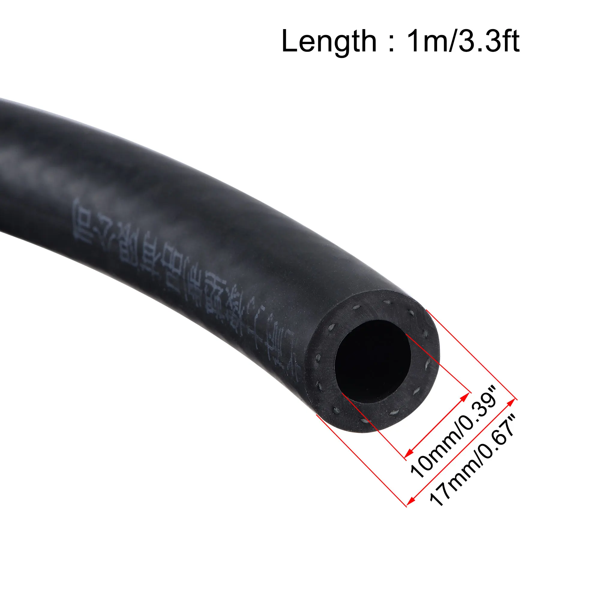 Tubo flessibile della linea del Gas combustibile da 1 metro tubo della benzina Diesel tubo dell'olio ID 6/8/10/12mm tubo morbido tubo nero per motori di piccole dimensioni soffiatore per motosega