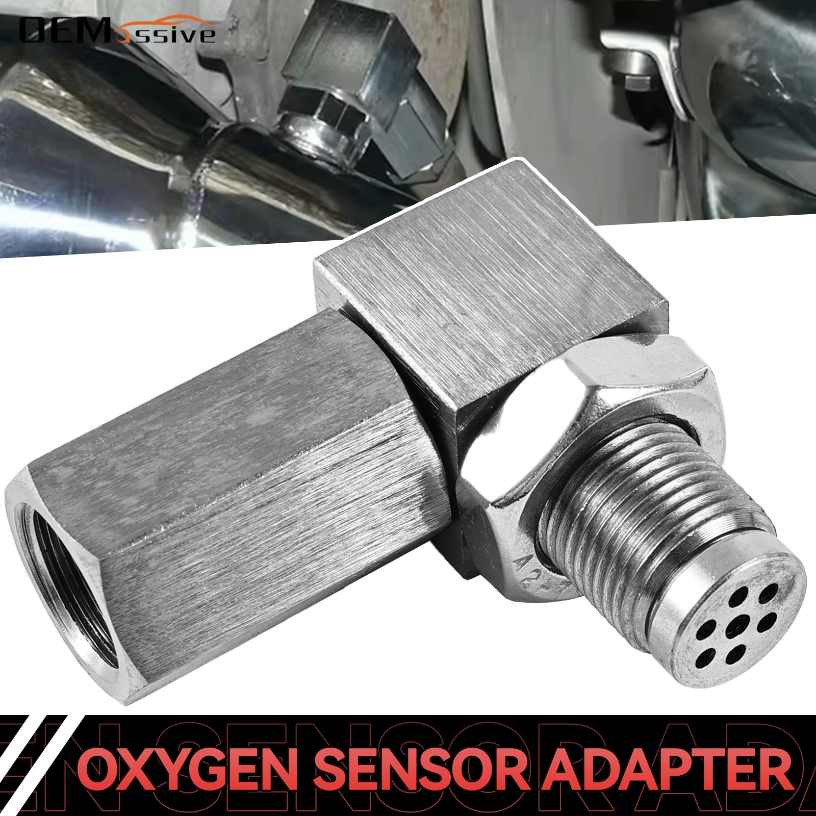 O2 Oxygen Sensor Extender 90 Degree Mini Catalyst Lambda O2 Adapter CEL Fix M18*1.5 Universal Oxygen Sensor Spacer P0420 P0430