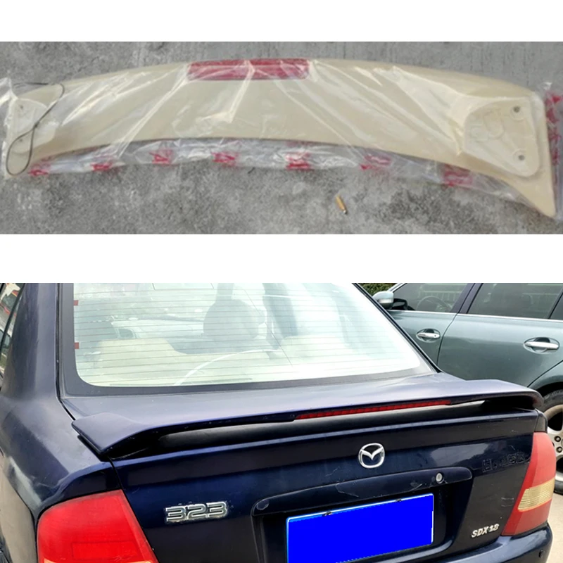 For mazda 323 Spoiler Factory Style Rear Wing Body Kit Accessories ABS Plastic