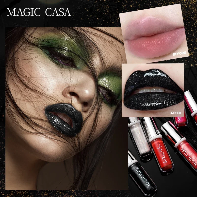 Brillant à lèvres Vampire diamant nacré, hydratant longue durée, imperméable, ne se décolore pas, maquillage d'halloween, glaçage