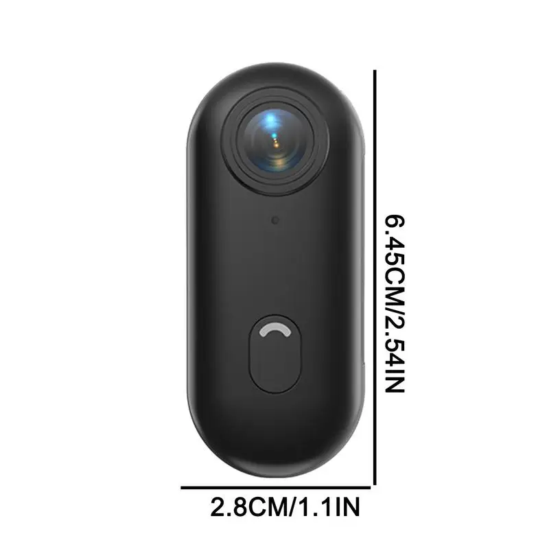 كاميرا يمكن حملها بالجسم كاميرا محمولة كاميرا محمولة 1080P مقاومة للماء جهاز تسجيل فيديو مدمج للدراجات النارية وركوب الدراجات والصالة الرياضية والمشي لمسافات طويلة