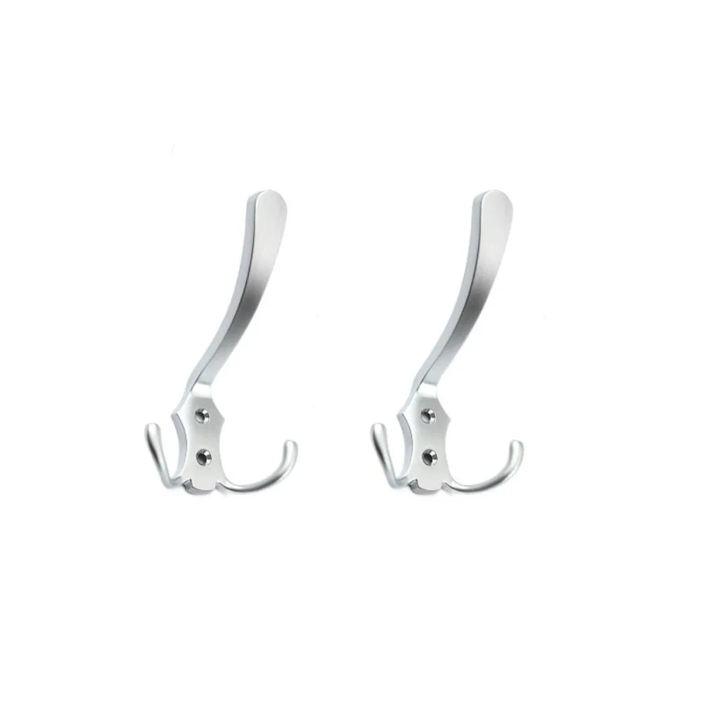 

3 Hooks Coat Hook Wall Mounted Stable Robe Clothes Rack Strong Load-bearing Capacity Zinc Alloy Triangular Hooks Hallway