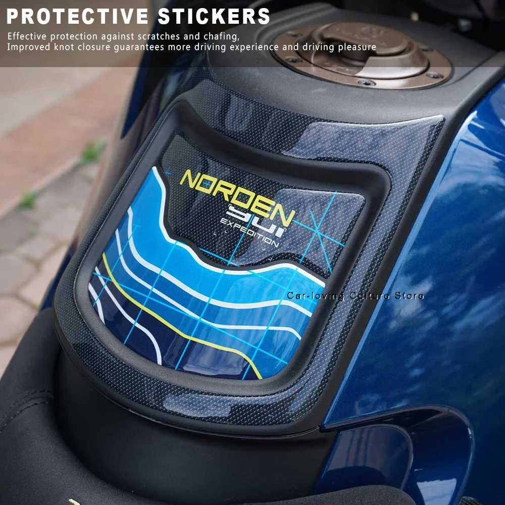 Wodoodporna naklejka ochronna Zestaw ochronny na motocykl Naklejka na zbiornik z żywicy epoksydowej 3D do Norden 901