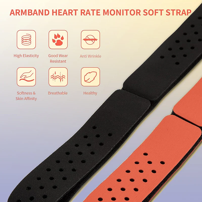 FITCENT 2Pcs Heart Rate Monitor Armband Adjustable Replacement Straps Fitness Wristband for Scosche Polar Wahoo Xoss