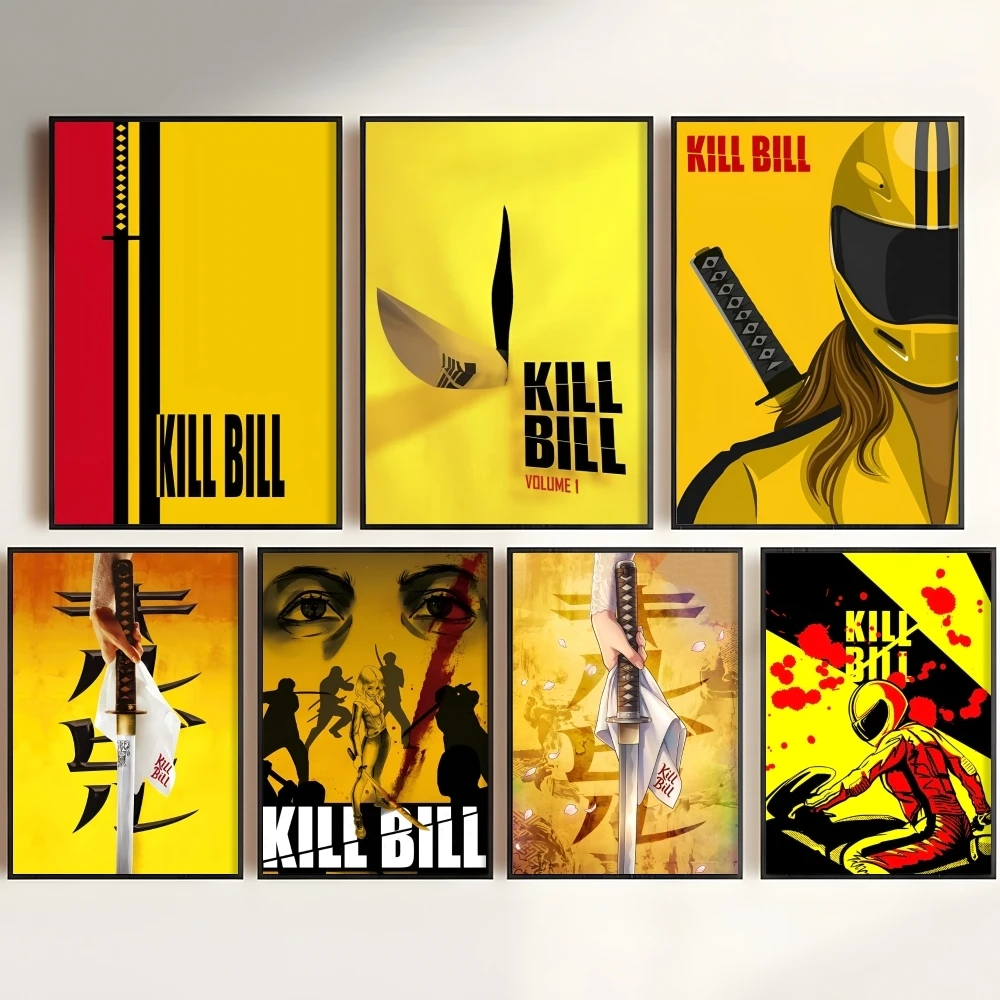 K-Kill Bill Movie Painting Calligraphy Canvas Painting Art for Bedroom Living Room Home Decor Wall Decoration Decals Gift